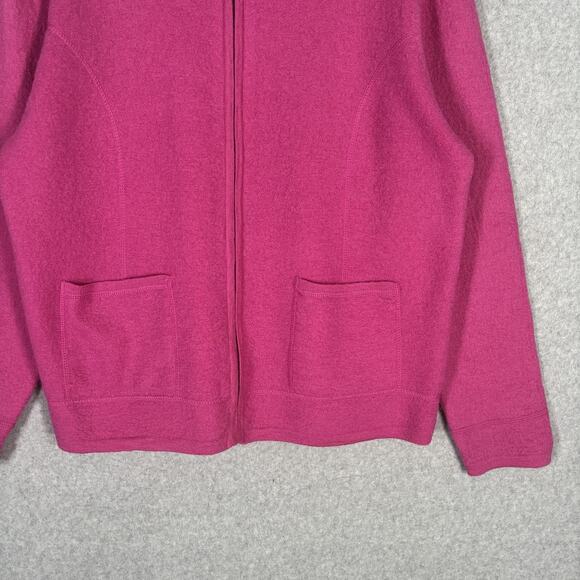 VTG Studio Works Boiled Wool Cardigan Sweater Large Pockets‎ Granny Felted Artsy - Picture 4 of 12